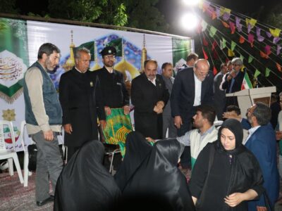 برگزاری مراسم گرامیداشت دهه کرامت با حضور خدام حرم امام رضا (ع) در بناب + تصاویر