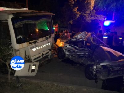 فوت ۲ جوان ۲۵ ساله در سانحه رانندگی شهر بناب
