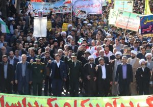 برگزاری با شکوه راهپیمایی ۱۳ آبان در شهرستان بناب