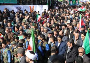 راهپیمایی باشکوه مردم بناب همزمان با ۲۲ بهمن