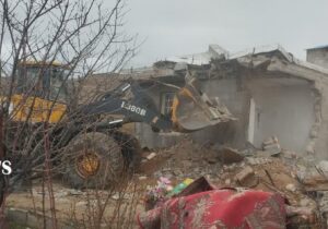 تخریب ساخت و ساز غیرمجاز در اراضی ملی مراغه