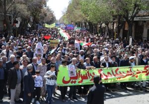 برگزاری راهپیمایی روز قدس در شهرستان بناب+ تصاویر